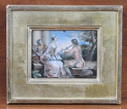 Eighteenth century SCHOOL : The music lesson....