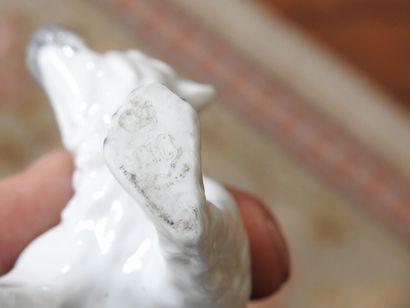 SUBJECT in polychrome porcelain representing...