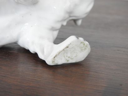 SUBJECT in polychrome porcelain representing...