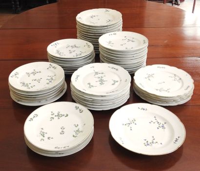 IMPORTANT LOT of fifty-four porcelain plates,...