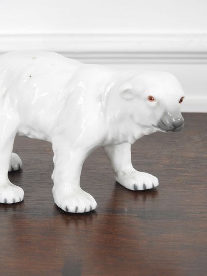 SUBJECT in polychrome porcelain representing...