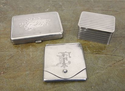 LOT in silver including cigarette holder,...