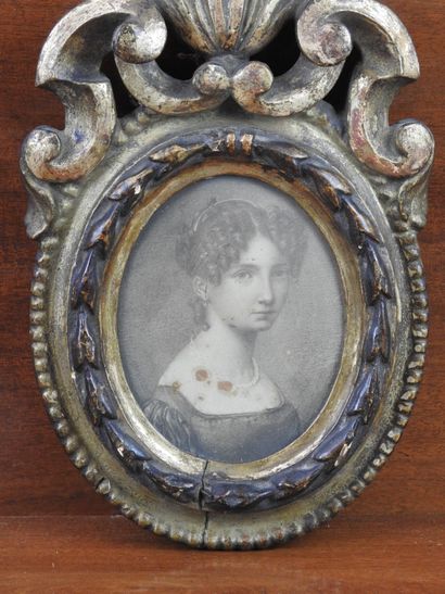 XIXth century SCHOOL : Portrait of a young...