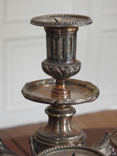 Pair of LARGE CANDELABRES with four lights...