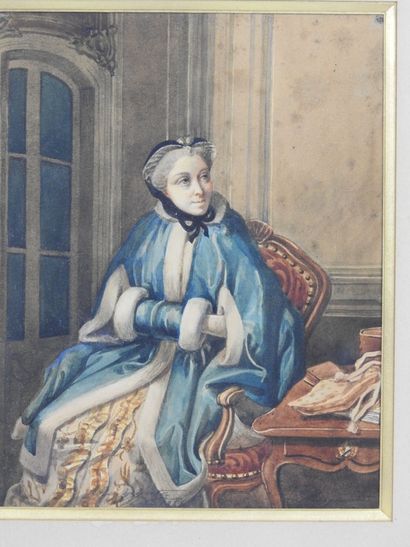 FRENCH SCHOOL of the XIXth century: Portrait...