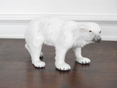 SUBJECT in polychrome porcelain representing...