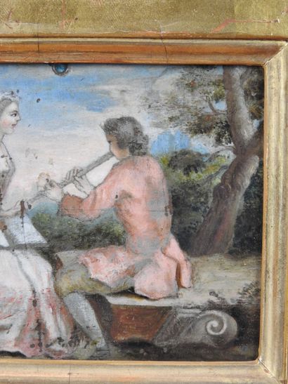 Eighteenth century SCHOOL : The music lesson....
