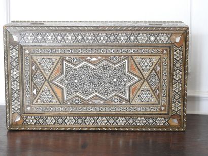 Rectangular box with burgundy decoration...
