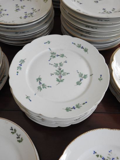 IMPORTANT LOT of fifty-four porcelain plates,...