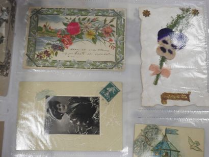 CARTES FANTAISIES gaufrées à reliefs : « Romantique »....