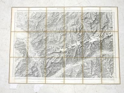 DUFOUR. Carte de la Suisse. Librairie H....