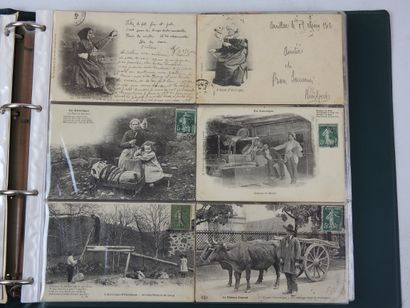 FRANCE. Album vert de 200 cpa environ dont...