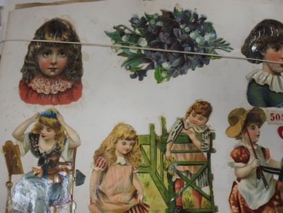 CHROMOLITHOGRAPHIES : Lot de planches dont...