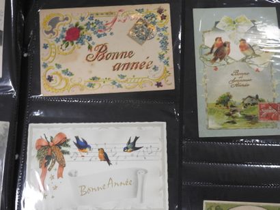 CARTES FANTAISIES gaufrées à reliefs : « Bonne...