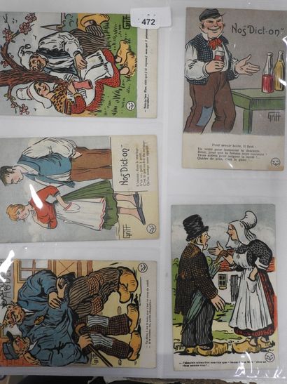 FANTAISIE - Cartes par Griff. Environ 5c
