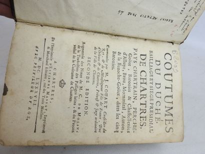 COUART M.J. Coutumes du duché, baillage et...
