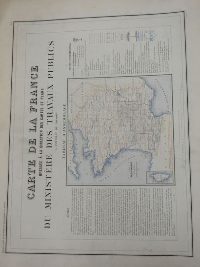 CARTE DE LA FRANCE. Ministère des travaux...