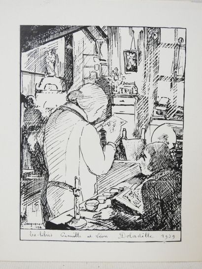 Lot d'EX-LIBRIS imprimés Camille et Léon...