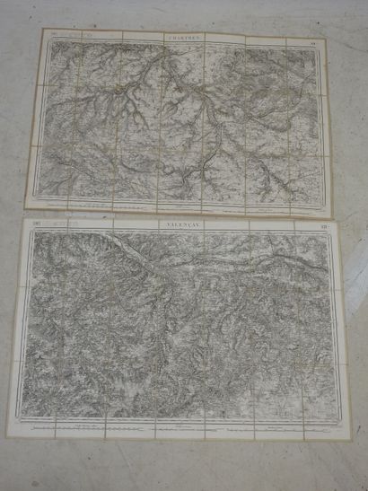 LANEE. Carte de Chartes. 60 x 80 cm. Entoilé....