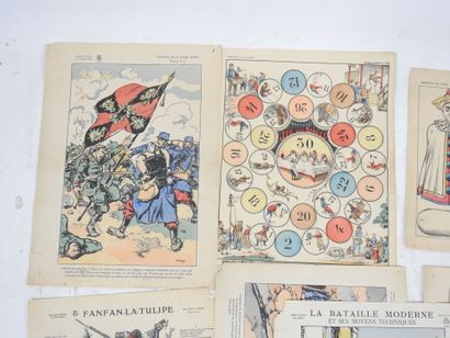LOT de planches illustrées dont Imagerie...