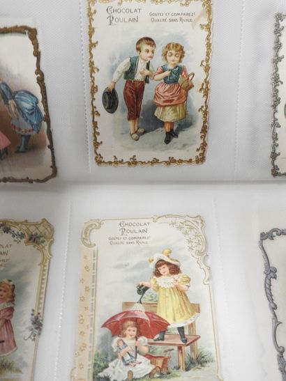 CHROMOLITHOGRAPHIES - POULAIN : 17 petits...