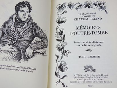CHATEAUBRIAND. Mémoires d'Outre-tombe. Jean...