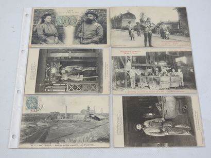 FRANCE. 6 cpa Mineurs Liévin, Bruz