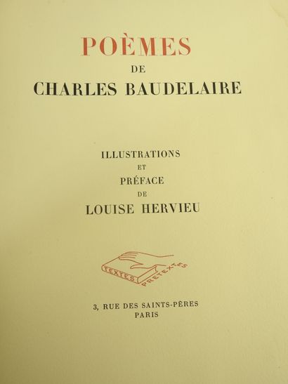 BAUDELAIRE Charles - HERVIEU Louise. Poèmes....