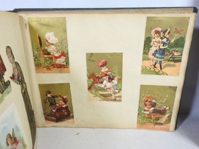 DEUX Albums de découpis - chromolithographies...