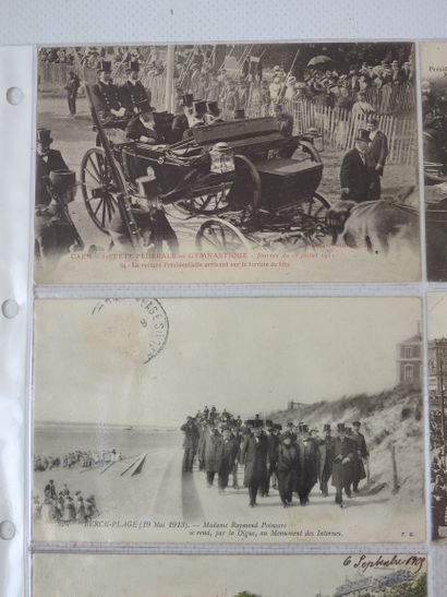 FRANCE. 5 cpa dont Visites Président Fallières,...