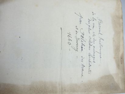 FÉLIBIEN DES AVAUX Jean-François. Recueil...