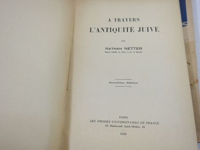 NETTER Nathan. A travers l'Antiquité juive....