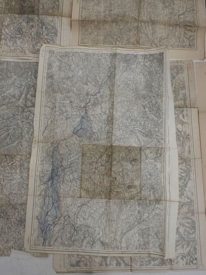 SEPT CARTES dont Lille, Tours, Laon, Metz,...