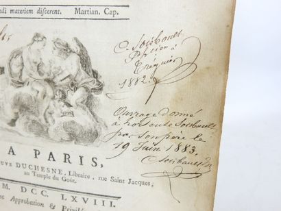 ROUSSEAU Jean-Jacques. Dictionnaire de musique....