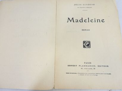 SANDEAU Jules. Madeleine. Flammarion, Paris....