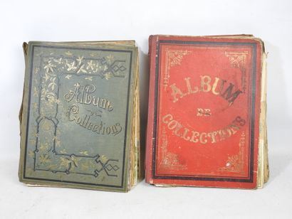 DEUX ALBUMS de chromolithographies et découpis...