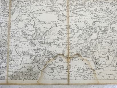 CARTE ANCIENNE de Blois. 59 x 93 cm. Pliante....