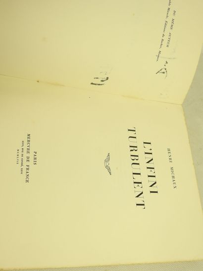 MICHAUX Henry : L'infini turbulent. Paris,...