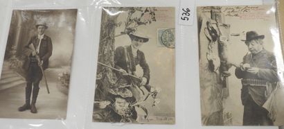 CPA - CHASSE. 3 cartes.