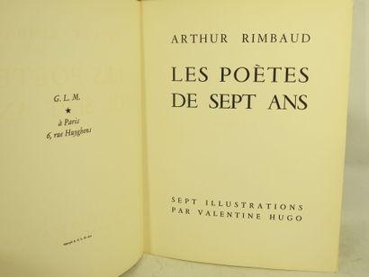 RIMBAUD Arthur. Les Poètes de sept ans. Ed....