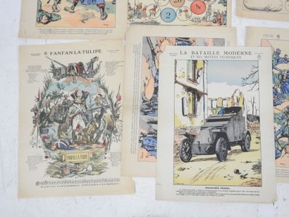 LOT de planches illustrées dont Imagerie...