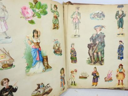 DEUX Albums de découpis - chromolithographies...