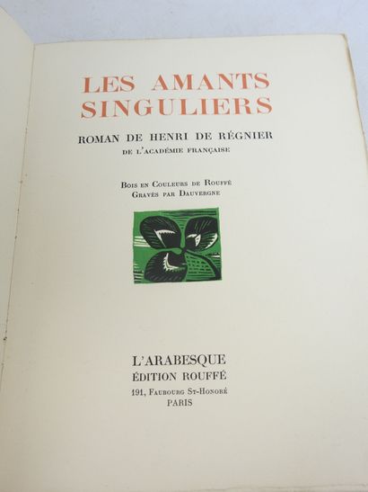 REGNIER Henri De. Les Amants singuliers....