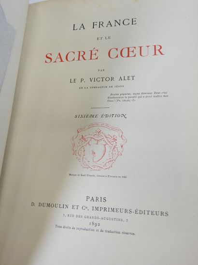 RELIGIEUX - Trois livres : - ALET Victor....