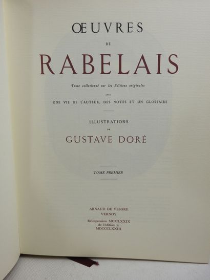RABELAIS François. Oeuvres. Ed. illustrée...