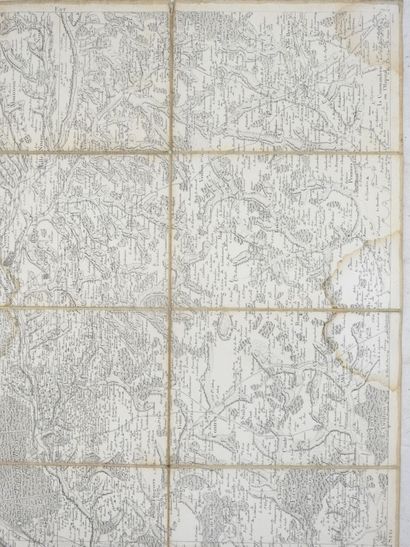 CARTE ANCIENNE de Blois. 59 x 93 cm. Pliante....