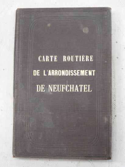 CARTE routière de l'arrondissement de Neufchatel,...