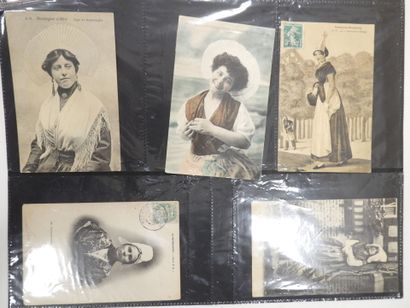 CPA - Normandie : gros plans, costumes et...
