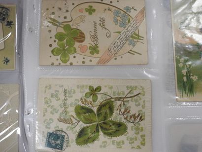 CARTES FANTAISIES gaufrées à reliefs : « Fleurs »....