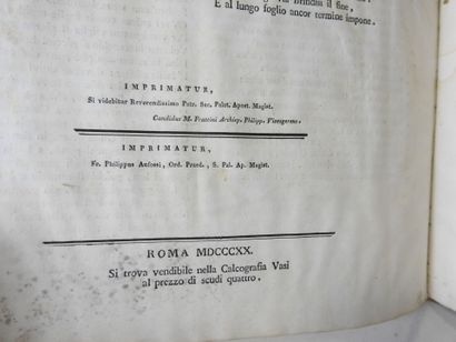 Q. HORATII FLACCI. Rome, 1820. Ed. illustrée...
